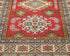 3x5 Red Kuba Afghan Hand Knotted Wool Area Rug